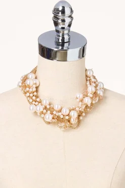 Cato Clustered Pearl Short Necklace> Necklaces