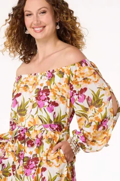 Cato Cold Shoulder Floral Dress><noscript><img width=