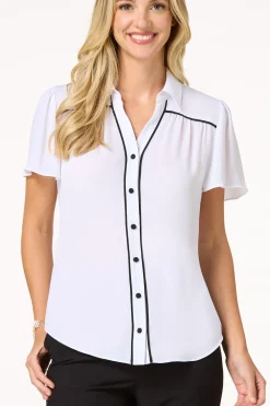 Cato Contrast Stitch Shirt><noscript><img width=