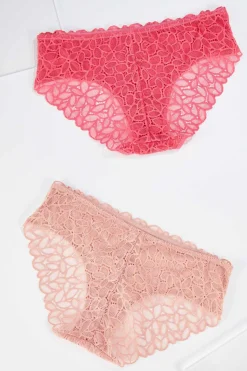 Cato Pink Lace Hipster Panty Set> Intimates