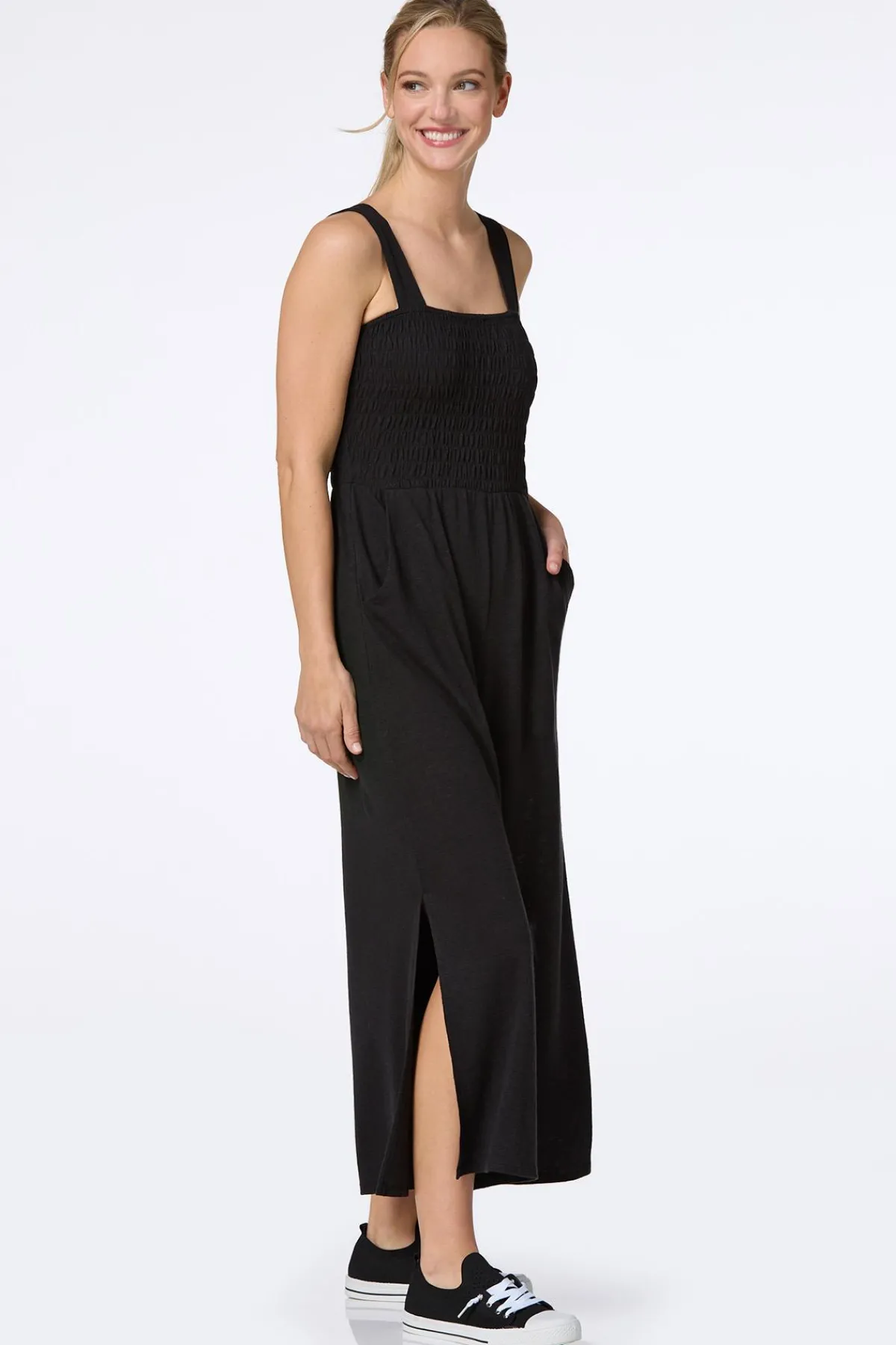 Cato Cozy Smocked Jumpsuit> Athleisure|Dresses