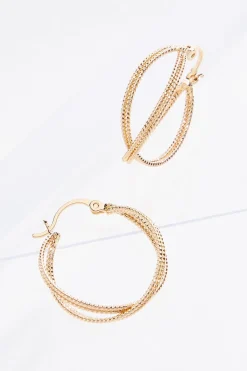 Cato Criss Cross Hoop Earrings> Earrings