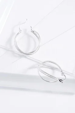 Cato Criss Cross Metal Hoop Earrings> Earrings