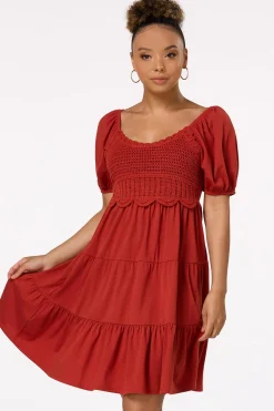 Cato Crochet Bodice Dress> Dresses