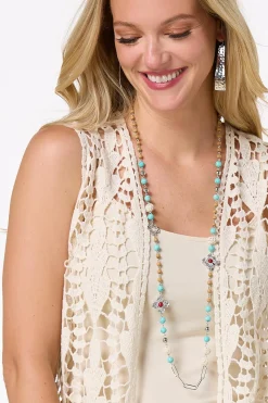 Cato Crochet Duster Vest><noscript><img width=