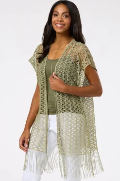 Cato Crochet Fringe Cover- Up><noscript><img width=