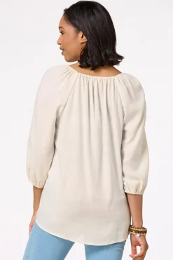 Cato Crochet Medallion Top> Tops