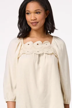 Cato Crochet Medallion Top><noscript><img width=