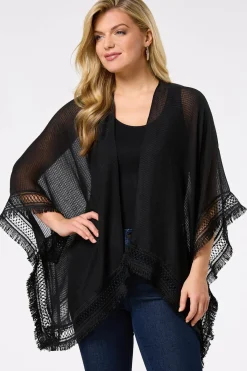Cato Crochet Trim Kimono> Cover Ups|Tops
