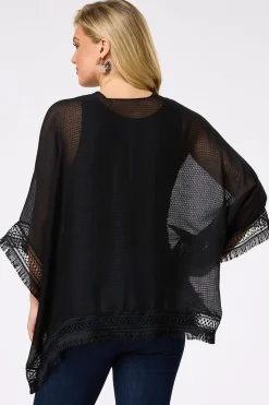 Cato Crochet Trim Kimono> Cover Ups|Tops