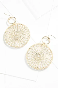 Cato Crochet Web Statement Earrings> Earrings