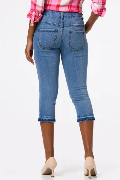 Cato Cropped Curvy Raw Edge Jeans> Jeans