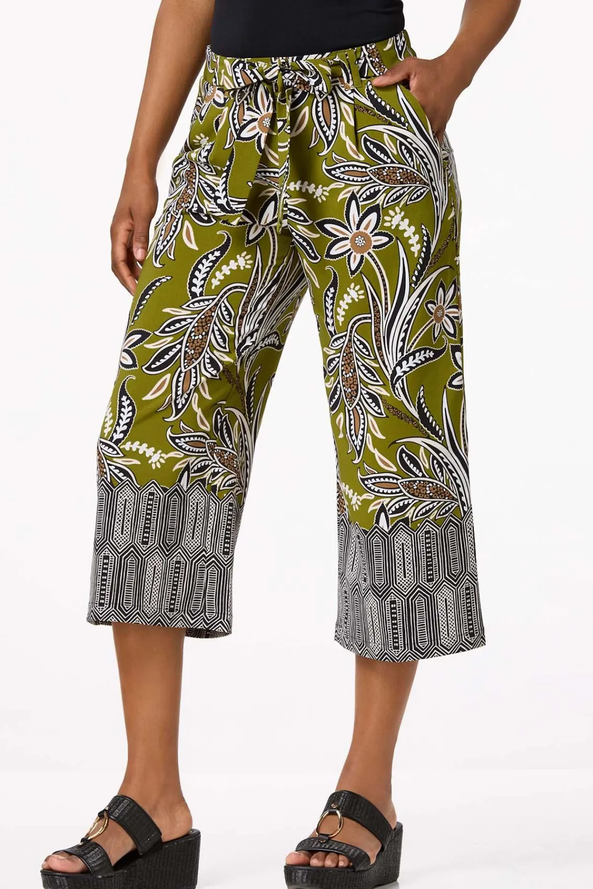 Cato Cropped Floral Adventure Pants> Pants