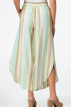 Cato Cropped Garden Stripe Linen Pants> Pants