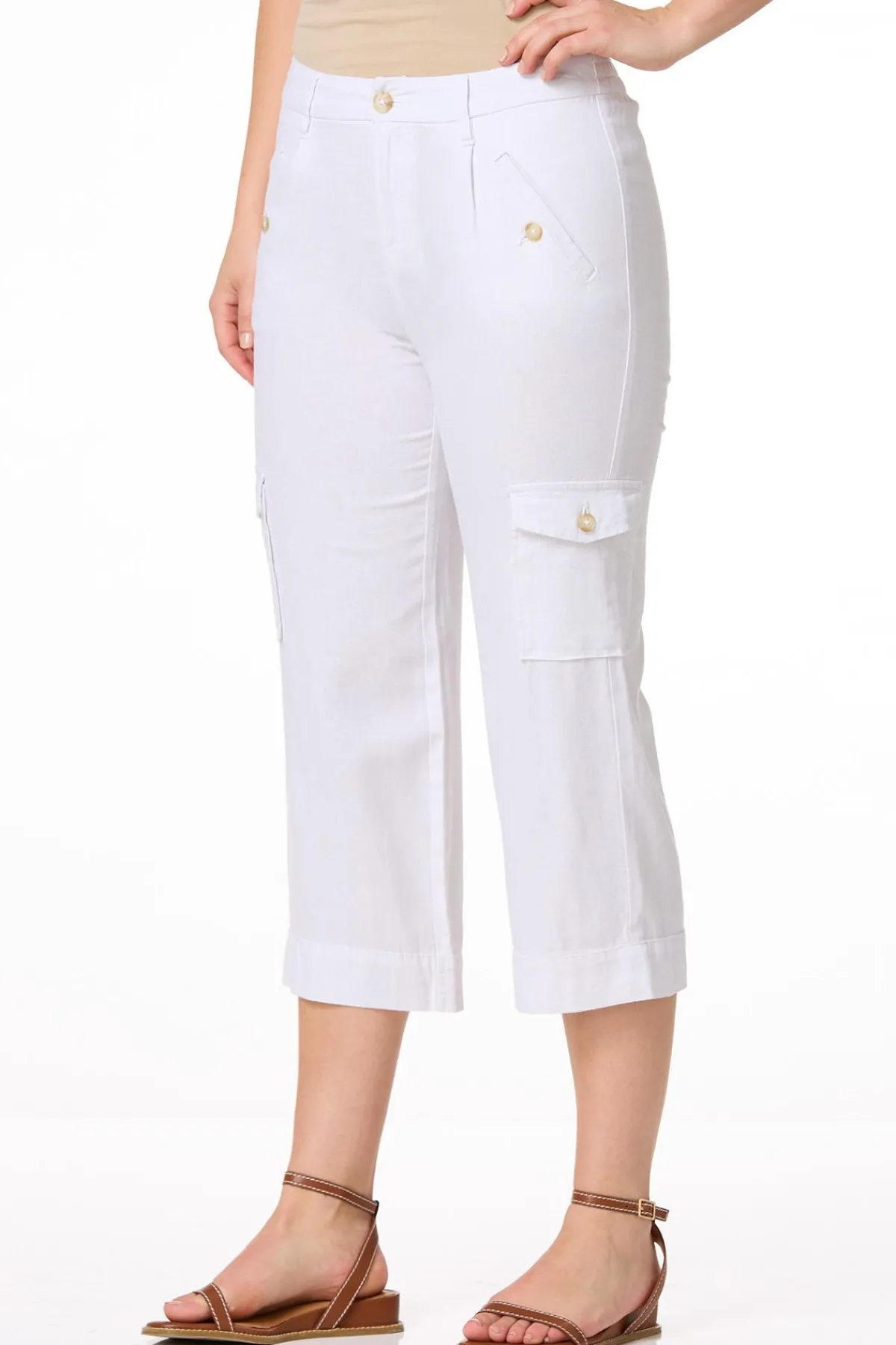 Cato Cropped Linen Cargo Pants> Pants