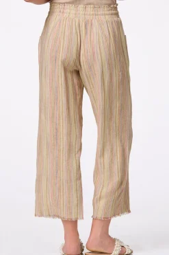 Cato Cropped Stripe Linen Pants> Pants