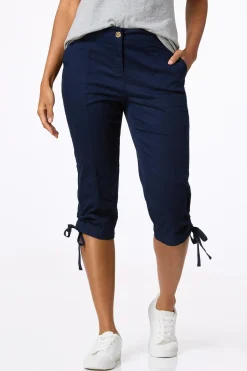 Cato Cropped Ruched Hem Utility Pants><noscript><img width=