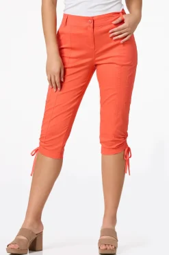 Cato Cropped Ruched Hem Utility Pants><noscript><img width=