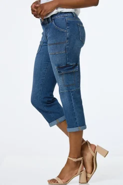 Cato Cropped Utility Jeans><noscript><img width=