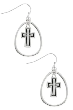 Cato Cross Dangle Earrings> Inspirational|Earrings