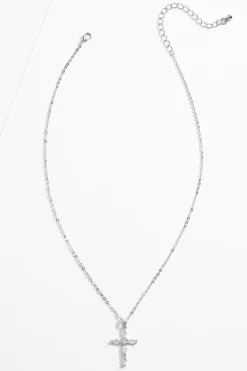 Cato Cubic Zirconia Cross Necklace> Inspirational|Necklaces