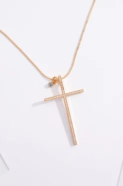 Cato Cubic Zirconia Cross Pendant Necklace><noscript><img width=