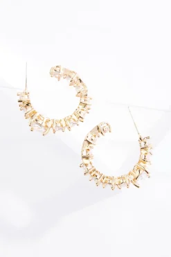 Cato Cubic Zirconia Hoop Earrings> Social Occasion|Earrings