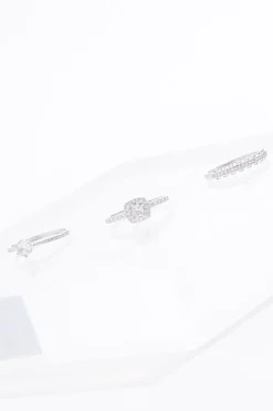 Cato Cubic Zirconia Silver Ring Set> Rings