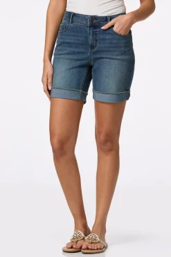 Cato Cuffed Curvy Denim Shorts> Shorts|Jeans