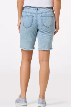 Cato Curvy Frayed Denim Shorts> Jeans|Shorts