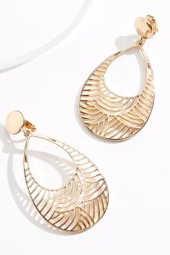 Cato Cutout Pattern Clip- On Earrings> Earrings