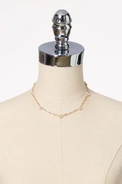 Cato Dainty Pearl Flower Necklace Set> Sets|Necklaces