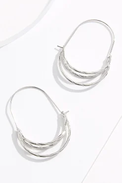 Cato Delicate Cutout Hinge Hoop Earrings> Earrings