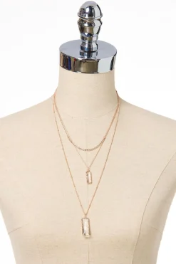 Cato Delicate Glass Pendant Layered Necklace> Necklaces