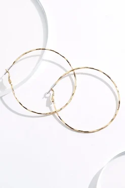 Cato Delicate Hammered Hoop Earrings> Earrings