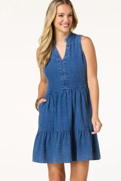 Cato Denim Babydoll Dress> Dresses