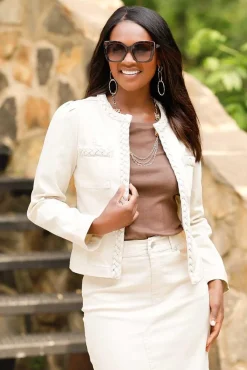 Cato Denim Braided Trim Jacket> Jackets & Vests|Jeans