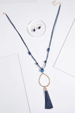 Cato Tassel Necklace Set> Sets|Necklaces