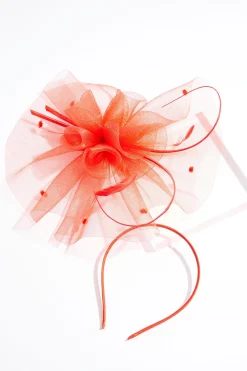 Cato Dot Mesh Feather Fascinator><noscript><img width=