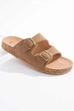 Cato Double Buckle Footbed Sandals> Sandals|Flats