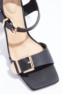 Cato Double Buckle Heeled Sandals><noscript><img width=