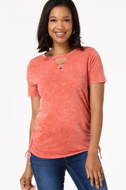 Cato Drawstring Side Tee> Tops