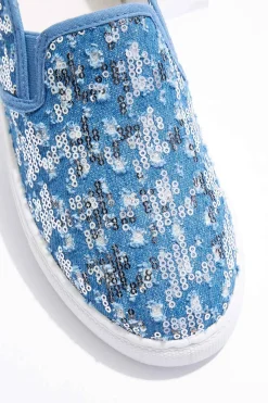Cato Embellished Distressed Sneakers><noscript><img width=