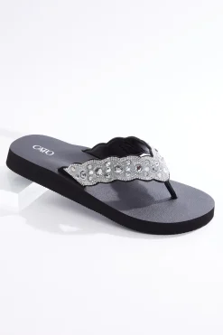 Cato Embellished Scallop Strap Flip Flops> Sandals