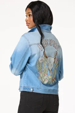 Cato Embroidered Free Spirit Denim Jacket> Jackets & Vests|Jeans