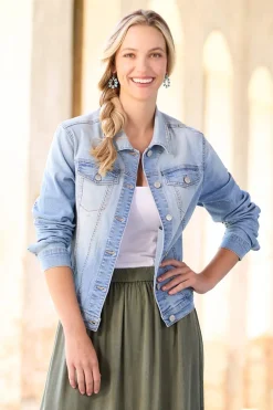 Cato Embroidered Free Spirit Denim Jacket><noscript><img width=