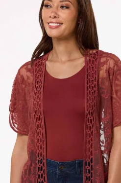 Cato Embroidered Mesh Duster><noscript><img width=