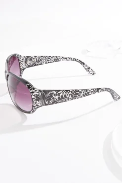 Cato Etched Leaf Sunglasses><noscript><img width=