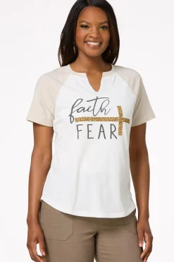 Cato Faith Over Fear Tee> Tops