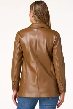 Cato Faux Leather Laser Cut Blazer> Jackets & Vests